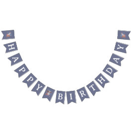 Banderines Cumpleaños de niña astronauta en el espacio exteri