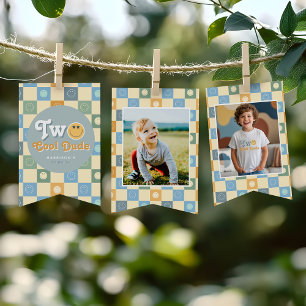 Banderines Cumpleaños de niños lindos Hito fotográfico de 2do