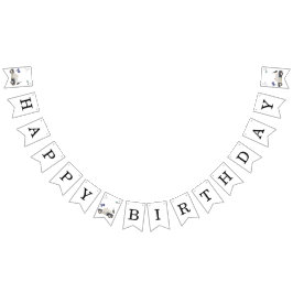 Banderines Cumpleaños de Niños Policías con Estilo