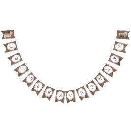 Banderines Cumpleaños de Rustic Lace Wood Country