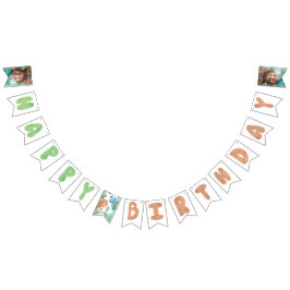 Banderines Cumpleaños de Stomp, Chomp y Dos Dinosaurios acuar