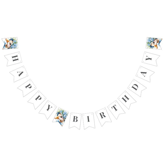 Banderines Cumpleaños de un niño ganso tonto (Todo)