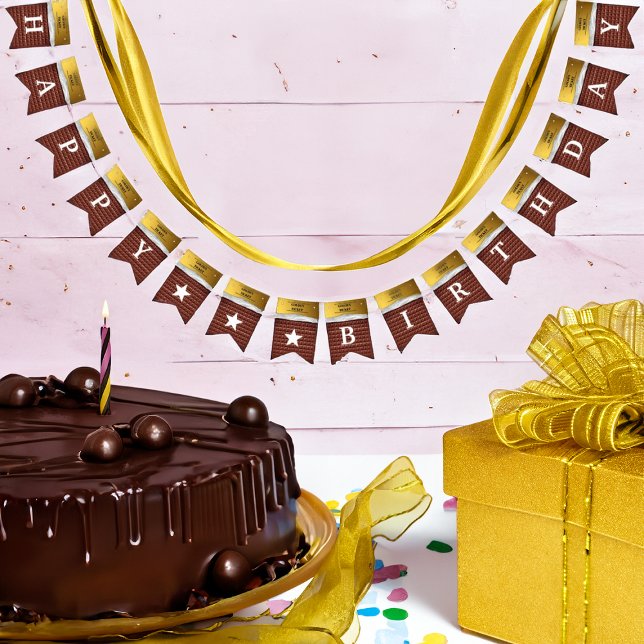 Banderines Cumpleaños del chocolate de oro personalizado (Subido por el creador)