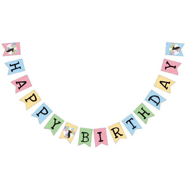 Banderines Cumpleaños del perro Griffon de Bruselas Negro (Todo)