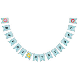 Banderines Cumpleaños feliz del Fiesta de la piscina