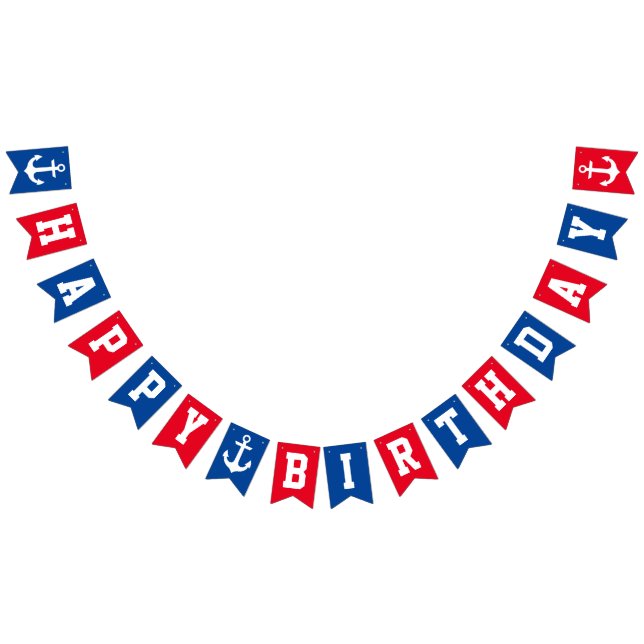 Banderines Cumpleaños Feliz Náutico (Todo)