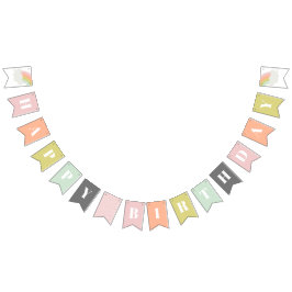Banderines Cumpleaños Feliz Pastel Arcoíris Niños