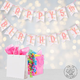 Banderines Cumpleaños Feliz Unicornio