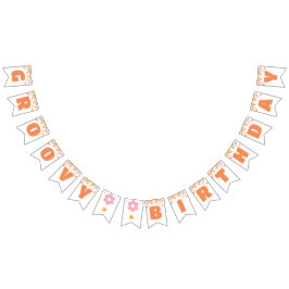 Banderines Cumpleaños Groovy Daisy Hippie Cumpleaños