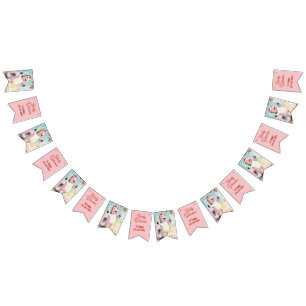 Banderines Cumpleaños Infantil Animales - Lindo Unicornio 1