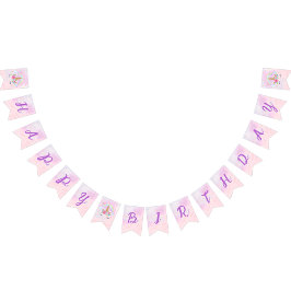 Banderines Cumpleaños mágico de Unicornio con arcoiris