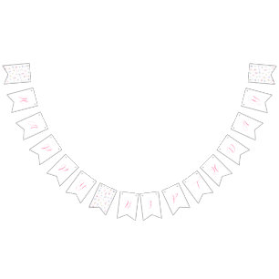 Banderines Cumpleaños minimalista italiano lindo