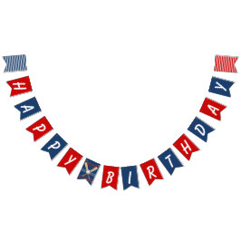 Banderines Cumpleaños Personalizado con Temas de Béisbol 