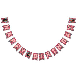 Banderines Cumpleaños Temático de Rosa Hermosa
