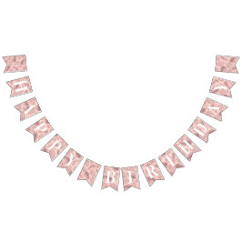 Banderines Cumpleaños tropical rosado