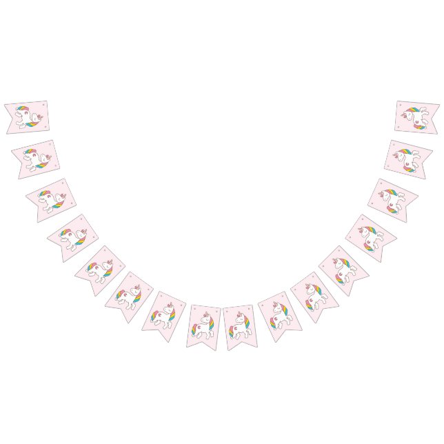 Banderines Cumpleaños. Unas Unicornios. (Todo)