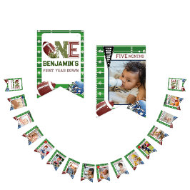 Banderines Curte 1er cumpleaños 12 meses foto niño