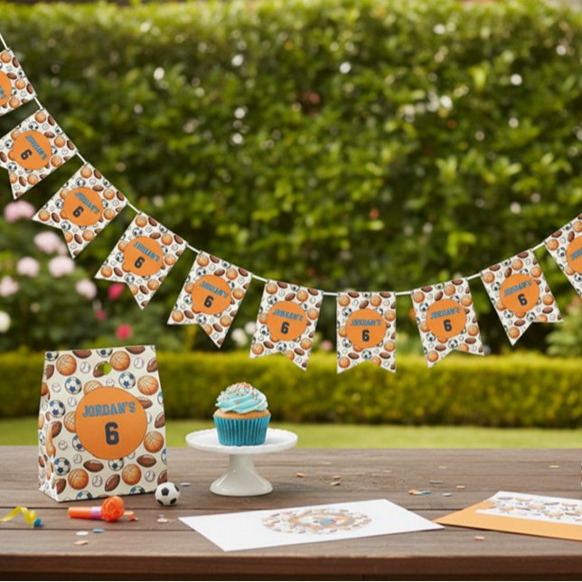 Banderines Custom Birthday Sports Theme (Subido por el creador)