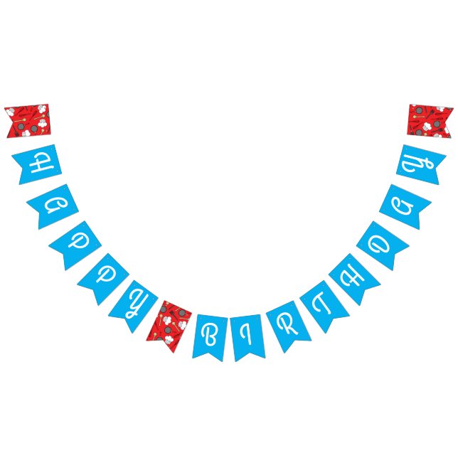 Banderines Cute Chef Cocinando Niños Primer Fiesta de Cumplea (Todo)