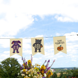 Banderines Cute esqueleto Animales y la fiesta de Halloween d