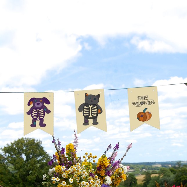 Banderines Cute esqueleto Animales y la fiesta de Halloween d (Subido por el creador)