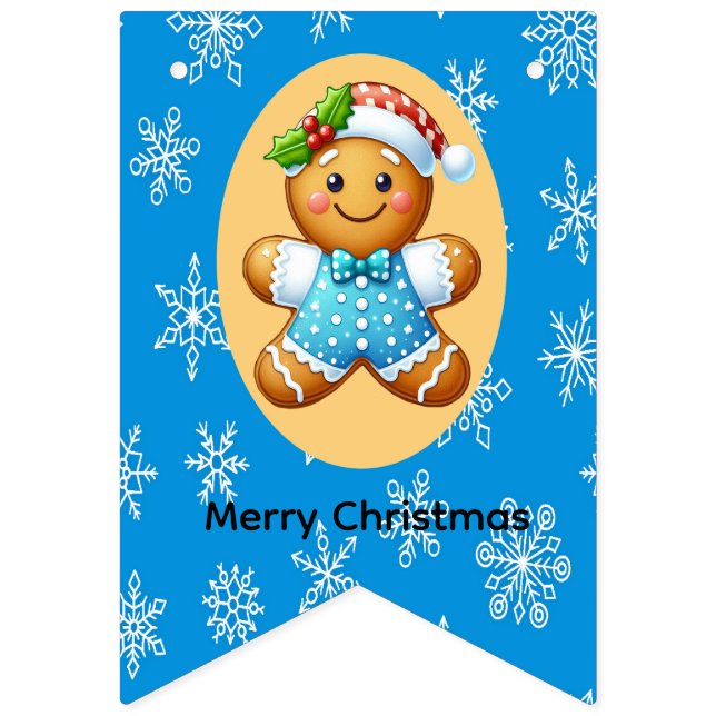 Banderines Cute Gingerbread Bunting Flags (Primera bandera)