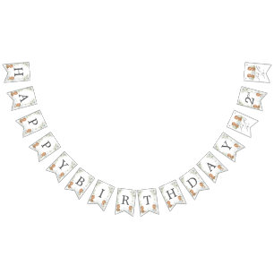 Banderines Cute Teddy Bears Tea Fiesta 2do cumpleaños Dos dec