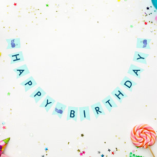 Banderines Cute Watercolor Fiesta de ballena Gorra Cumpleaños