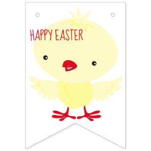 Banderines Cute Yellow Duckling   Pascua