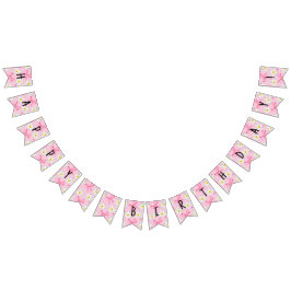 Banderines Daisy Flower and Bow Birthday Bunting Banner