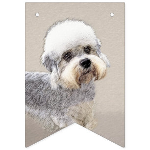 Banderines Dandie Dinmont Terrier Pintura Original De Perro
