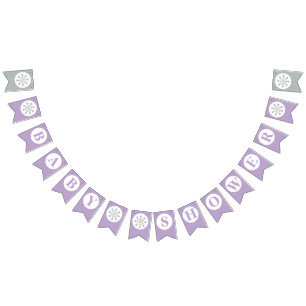 Banderines de Baby Shower Bebé Niña Morado - BebéN