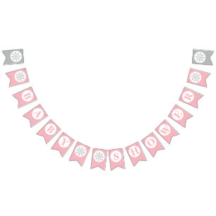 Banderines de Baby Shower Rosa - BabyShower Niña