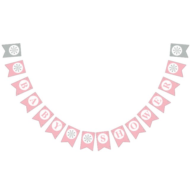 Banderines de Baby Shower Rosa - BabyShower Niña (Todo)
