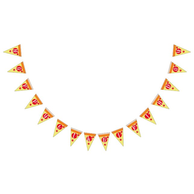 Banderines de cumpleaños de porciones de pizza lin (Todo)