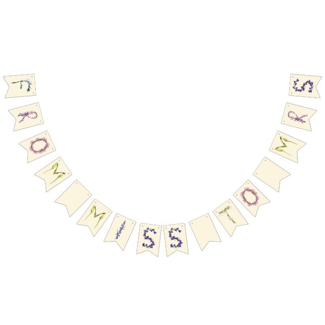 Banderines De miss a mrs - boho floral (Todo)