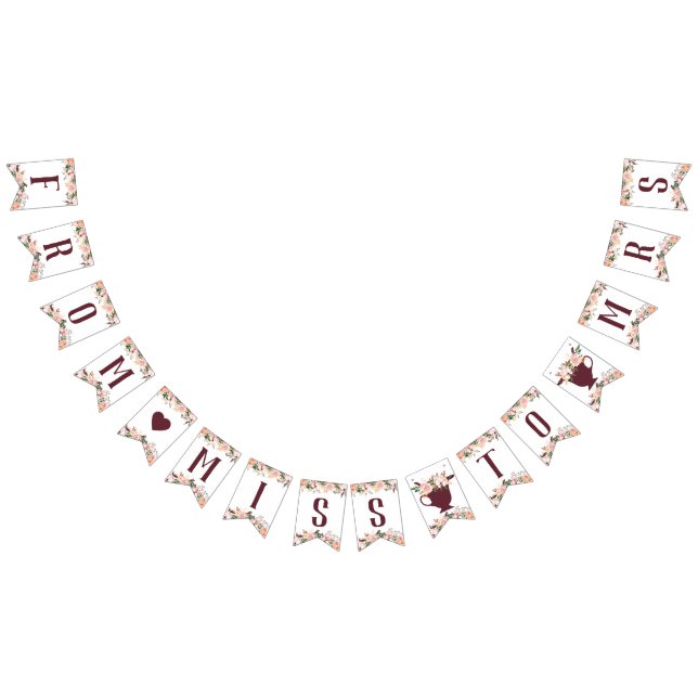 Banderines De Señorita a Señora Banner, Boho (Todo)