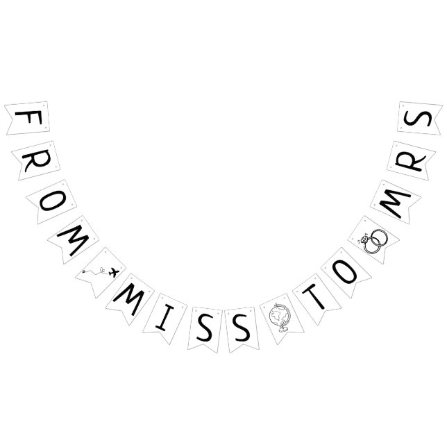 Banderines De Señorita a Señora Fiesta de Despedida de Solter (Todo)