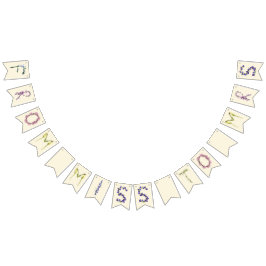 Banderines De señorita a señora - floral boho