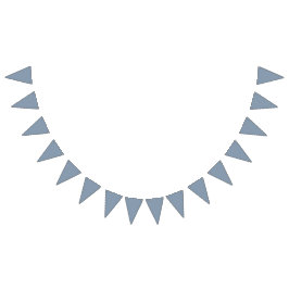 Banderines Decoración de Boda azul turbio y sólido