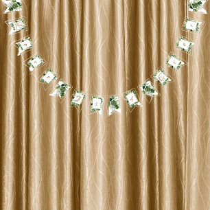 Banderines Decoración de boda con hojas tropicales verdes