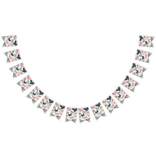 Banderines Decoración de cumpleaños o baby shower de mariposa