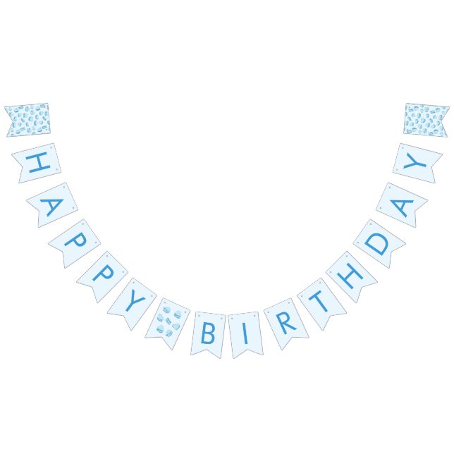 Banderines Decoración de fiesta de cumpleaños de Blue Valenti (Todo)