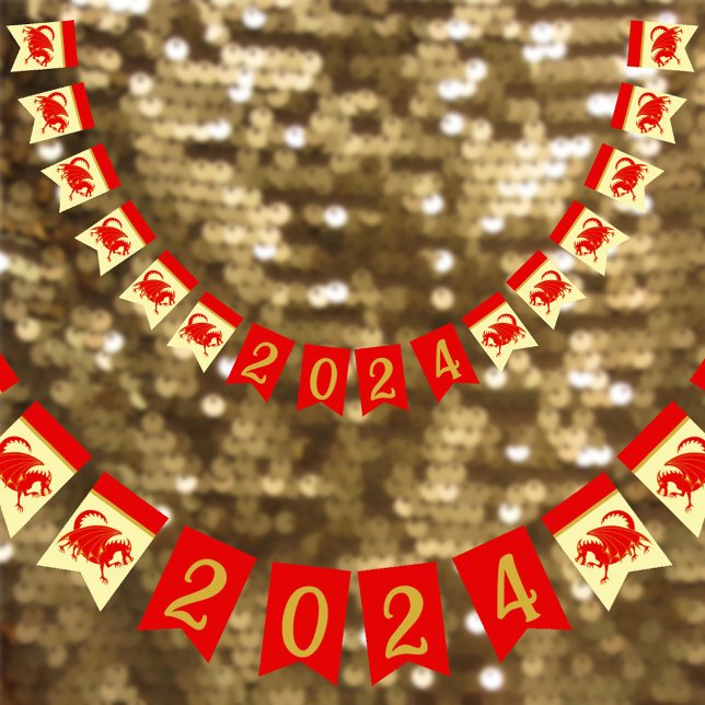 Banderines Decoración del Fiesta del Dragón Rojo 2024 (Subido por el creador)