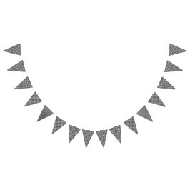 Banderines Decoración en blanco y negro a cuadros