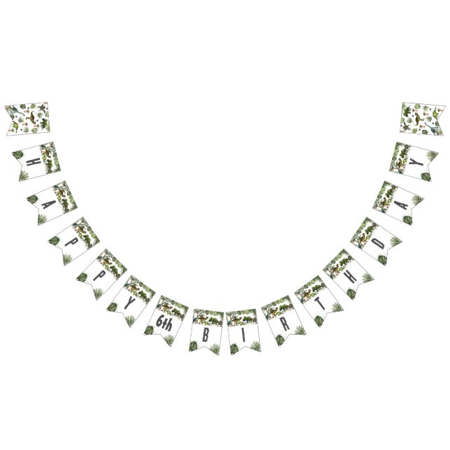 Banderines Decoración Jurásica de cumpleaños de Guay Dinosaur (Todo)