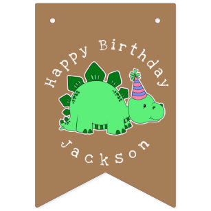Banderines Cumpleaños Del Los Dinosaurios De 
