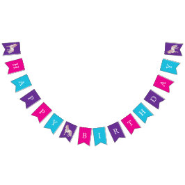 Banderines Decoraciones de fiesta de cumpleaños de unicornio 