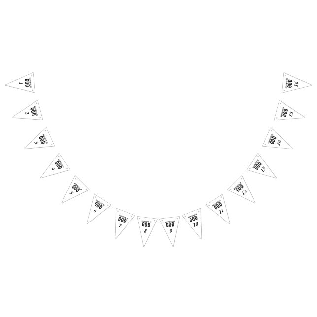 BANDERINES DEDICADO A DIOS PERSONALIZABLE GUAY TEXTO NEGRO (Todo)