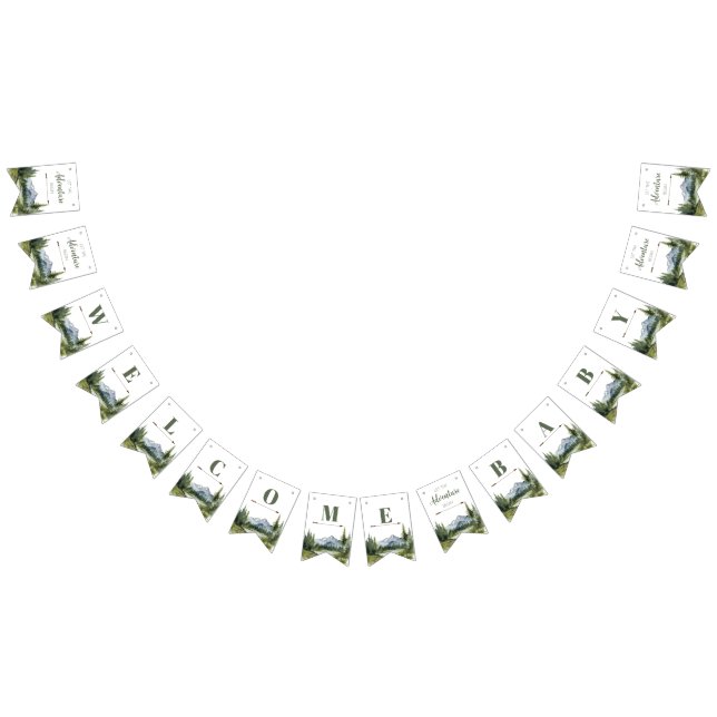 Banderines Dejemos que la aventura empiece el Baby Shower rús (Todo)